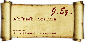 Jáksó Szilvia névjegykártya